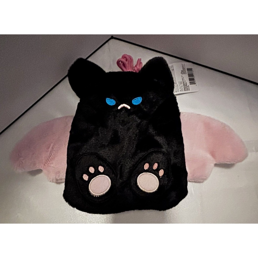 Black & Pink Bat Plush Stuffed Animal, Small 6-14 in, Halloween